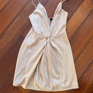 House of Harlow- Gold Silk Dress-S
